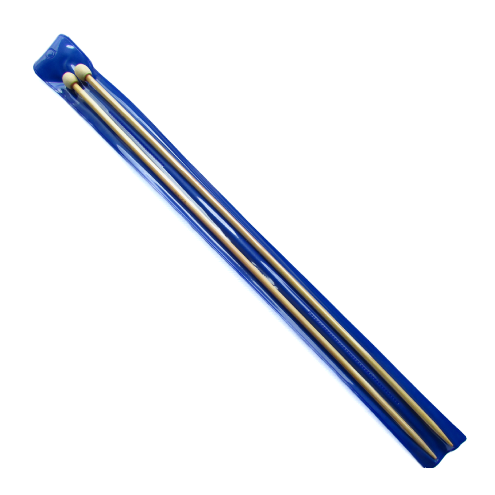 Aguja Tejer En Dos Bambu 4.5Mm X 35Cm Paquete X 10 Pares