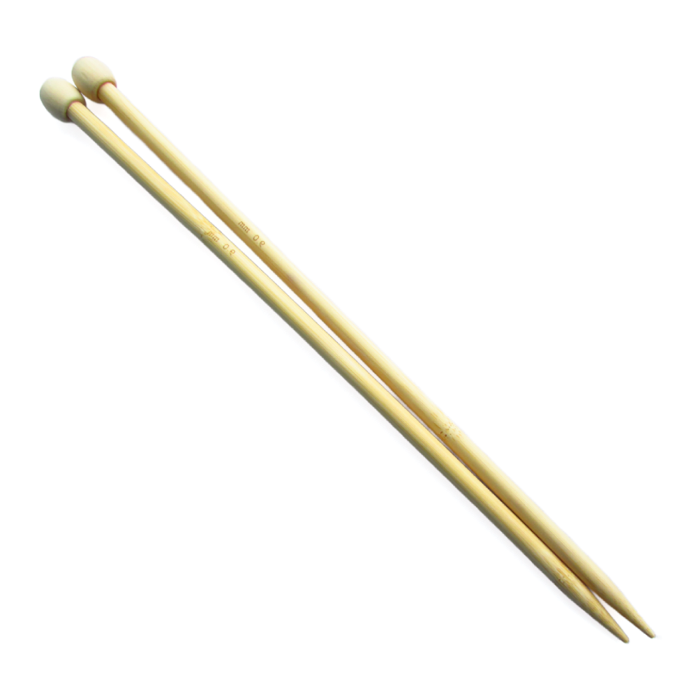 Aguja Tejer En Dos Bambu 9.0Mm X 35Cm Paquete X 10 Pares