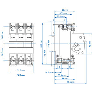 Altech Corporation 3D10UR-ND 3 Phase Breaker Altech Corporation 3D10UR-ND 3 Phase Breaker