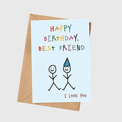 Anoela Happy Birthday Card - Child At Heart (Blue)