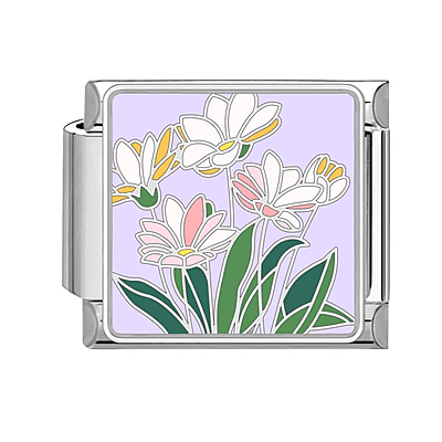 White Flowers Purple
