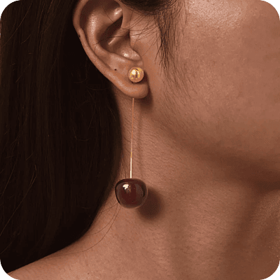 Long Cherry Studs