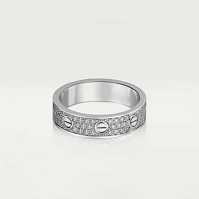 Cartier Diamonds Ring Silver Talla 7