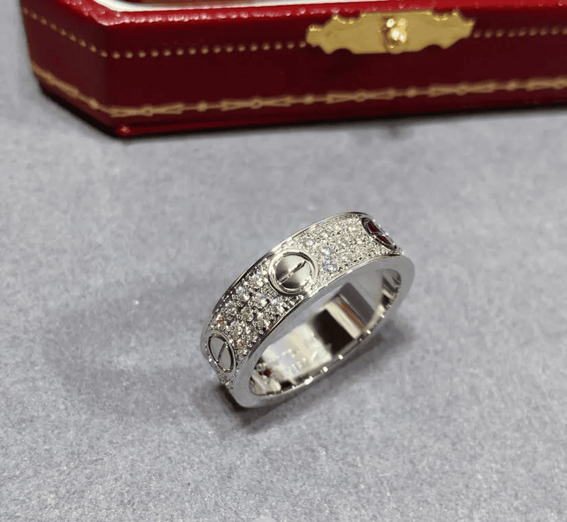 Cartier Diamonds Ring Silver Talla 7