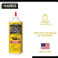 Harris Boric Acid Roach Powder with Lure 16oz