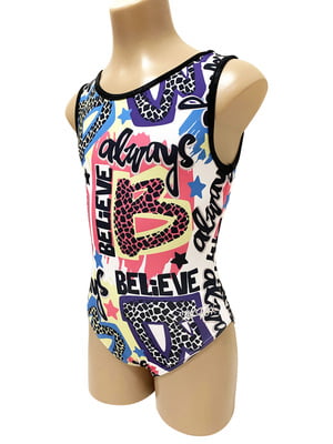 'ALWAYS BELIEVE' LYCRA PRINT LEOTARD
