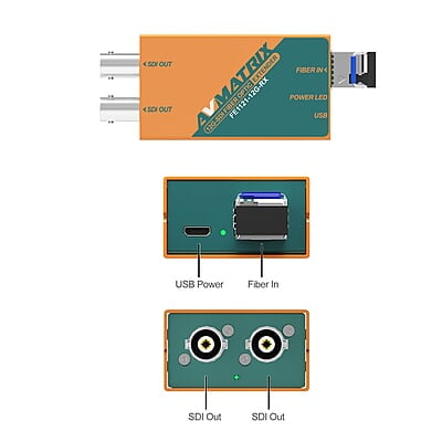 AVMatrix FE1121-12G 12G-SDI Fiber Optic Extender AVMatrix FE1121-12G 12G-SDI Fiber Optic Extender
