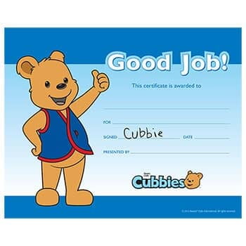 Awana Cubbies Recognition Certificate (10 Pack) Awana Cubbies Recognition Certificate (10 Pack)