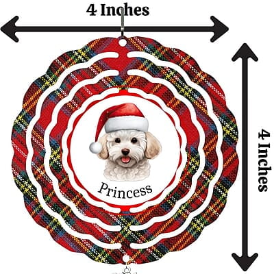 Breeds Starting with B Dog Santa Hat Personalized 4" Wind Spinner Ornament Keepsake Pet Parent Gift Breeds Starting with B Dog Santa Hat Personalized 4" Wind Spinner Ornament Keepsake Pet Parent Gift