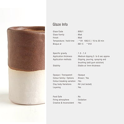 Sara Low Fire Matt Coffee Brown B06/1 Sara Low Fire Matt Coffee Brown B06/1