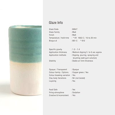 Sara Low Fire Matt Pastel Mint B06/7 Sara Low Fire Matt Pastel Mint B06/7