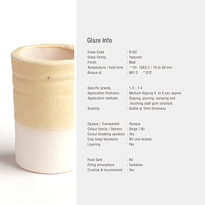 Sara Low Fire Matt Beige B102 Sara Low Fire Matt Beige B102