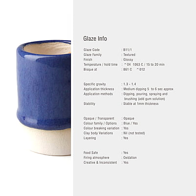 Sara Low Fire Textured Blue Azure B11/1 Sara Low Fire Textured Blue Azure B11/1