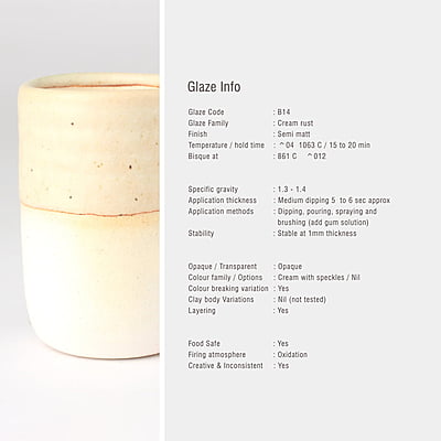 Sara Low Fire Rustic Cream B14 Sara Low Fire Rustic Cream B14