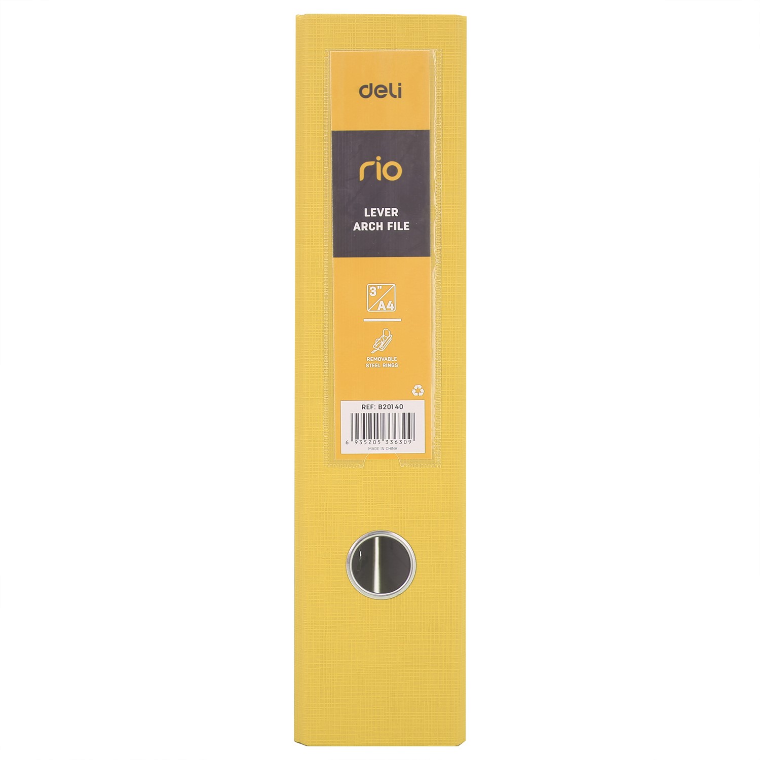 DELI B20150 A4 RIO PVC BOX FILE YELLOW DELI B20150 A4 RIO PVC BOX FILE YELLOW