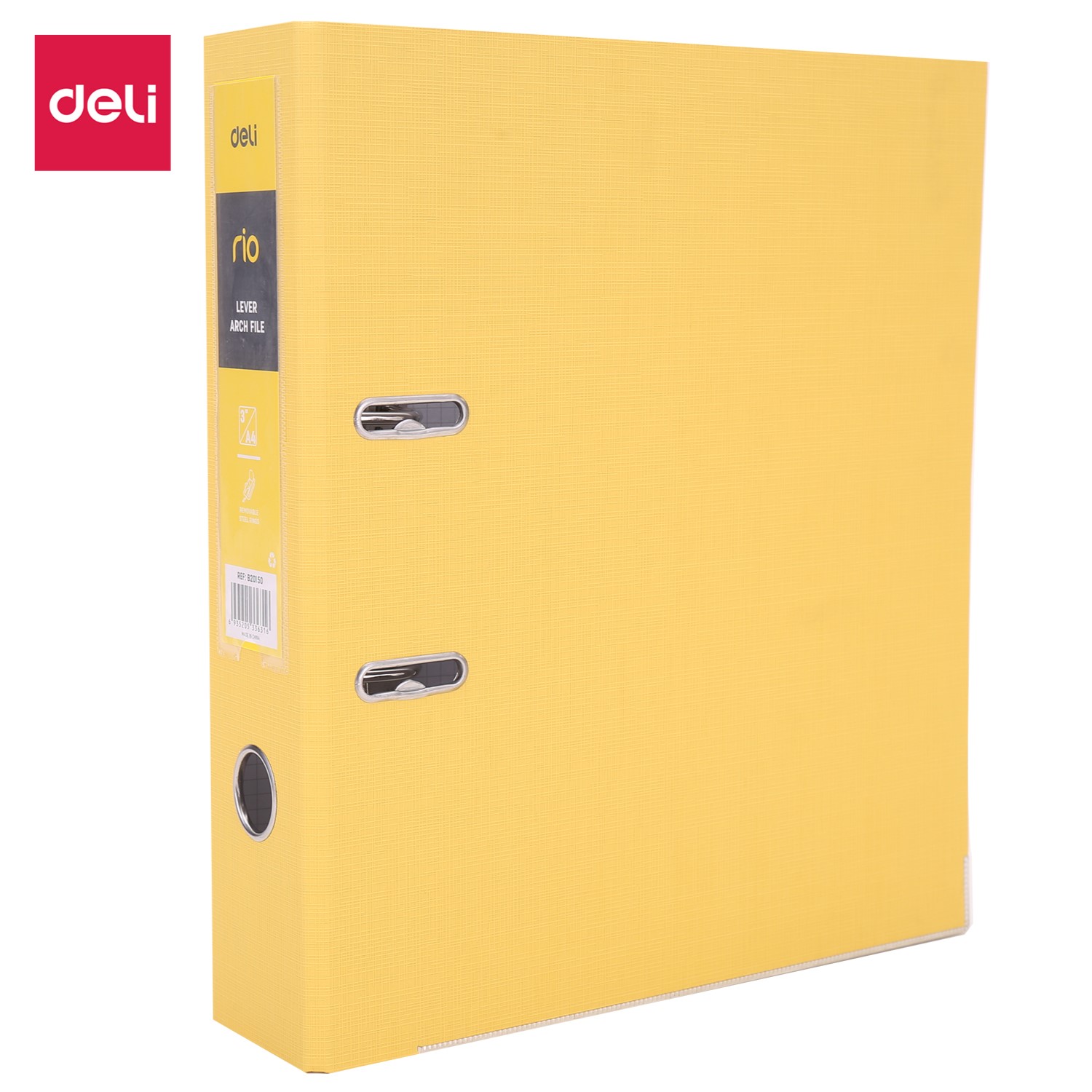 DELI B20150 A4 RIO PVC BOX FILE YELLOW DELI B20150 A4 RIO PVC BOX FILE YELLOW