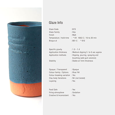Sara Low Fire Matt Dark Blue Slip B73