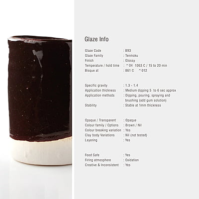 Sara Low Fire Tenmoku Brown B93 Sara Low Fire Tenmoku Brown B93