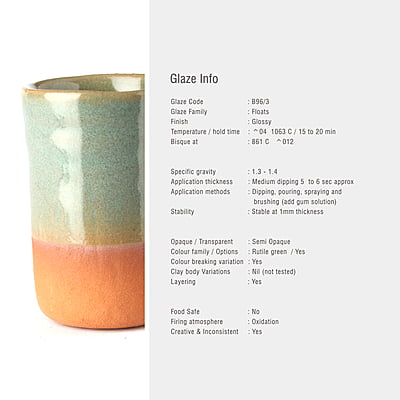 Sara Low Fire Floating Rutile Green B96/3