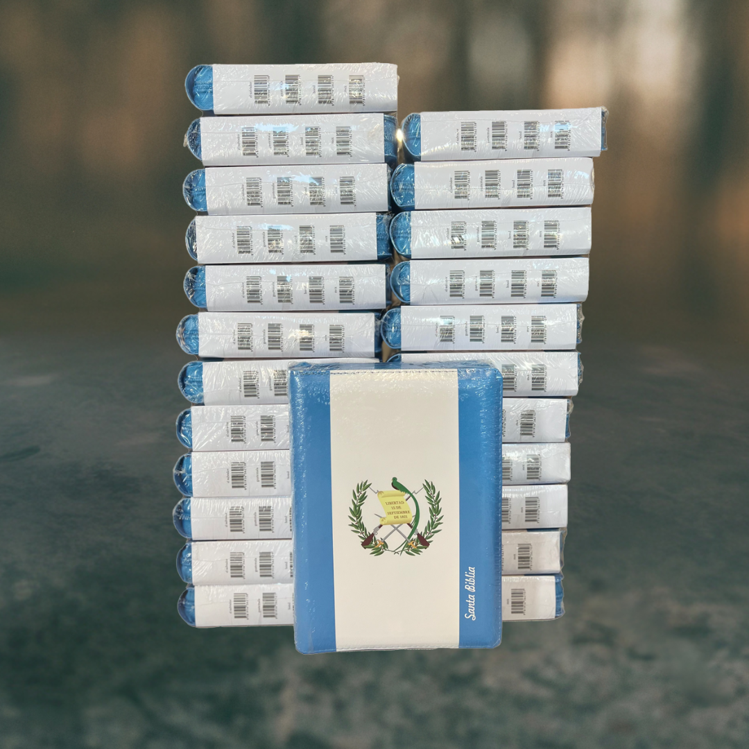 Biblias Manual Bandera de Guatemala / Imitación Piel / Letra Gigante 14 - Caja de 44 unidades Biblias Manual Bandera de Guatemala / Imitación Piel / Letra Gigante 14 - Caja de 44 unidades
