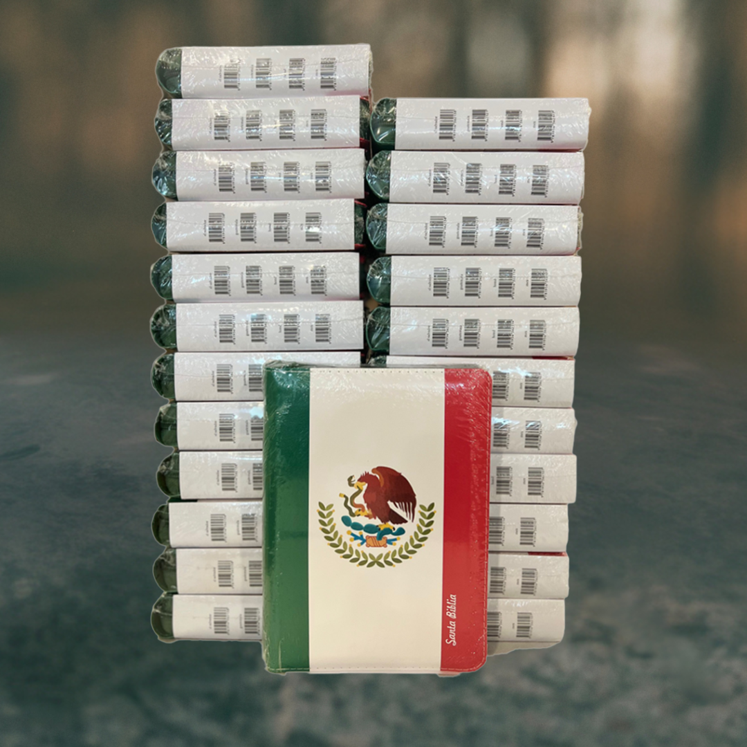 Biblias Manual Bandera de México / Imitación Piel / Letra Gigante 14 - Caja de 44 unidades Biblias Manual Bandera de México / Imitación Piel / Letra Gigante 14 - Caja de 44 unidades