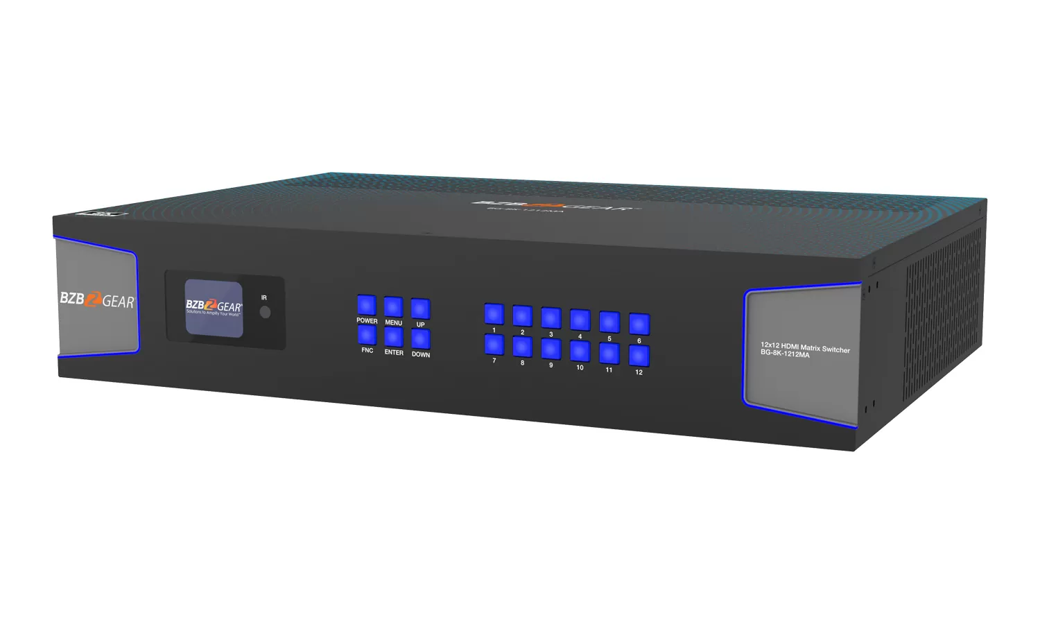 BG-8K-1212MA |  12x12 8K UHD HDMI 2.1 Matrix Switcher with Audio De-embedder (8K60, 4K120 4:4:4 10bit VRR, FVA, ALLM support)