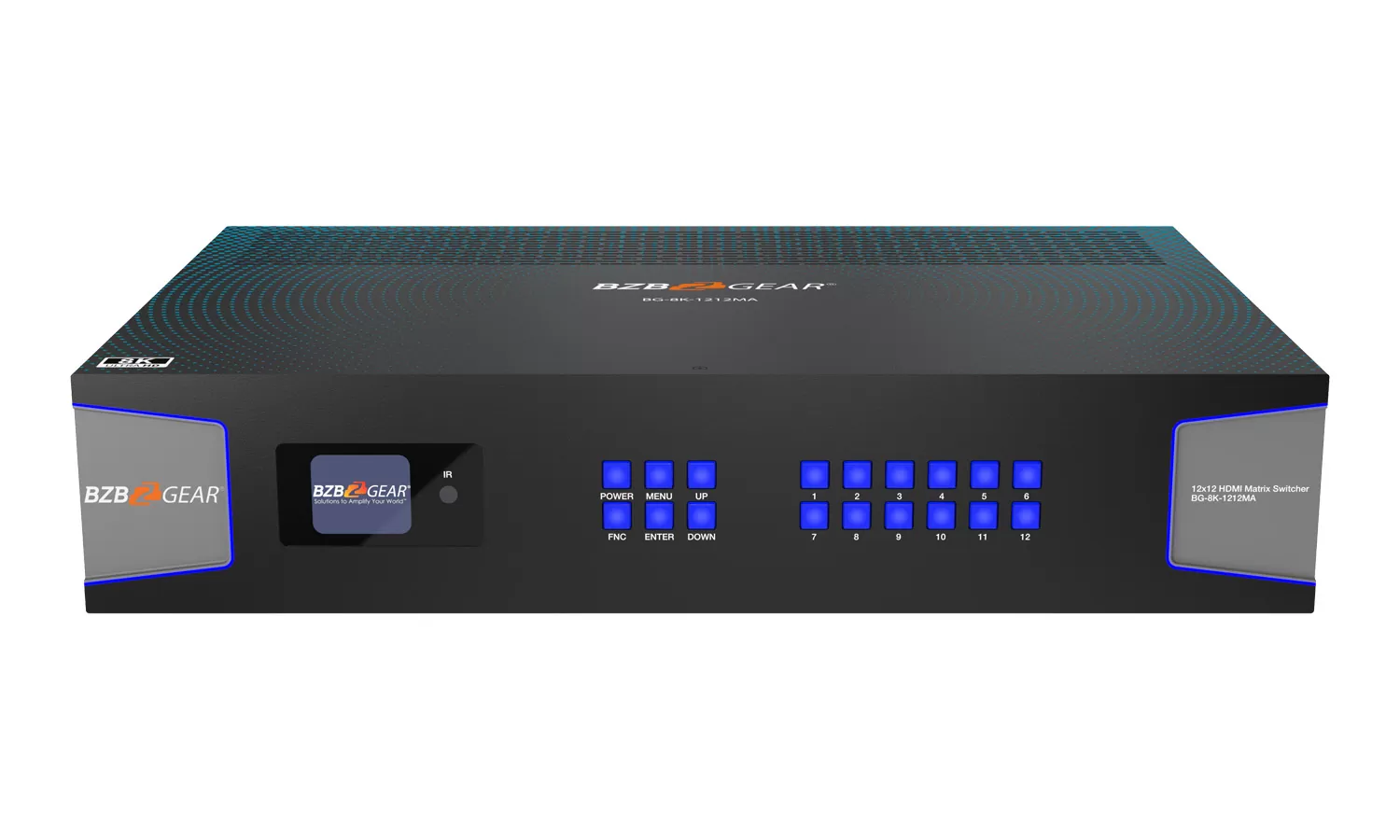 BG-8K-1212MA |  12x12 8K UHD HDMI 2.1 Matrix Switcher with Audio De-embedder (8K60, 4K120 4:4:4 10bit VRR, FVA, ALLM support)