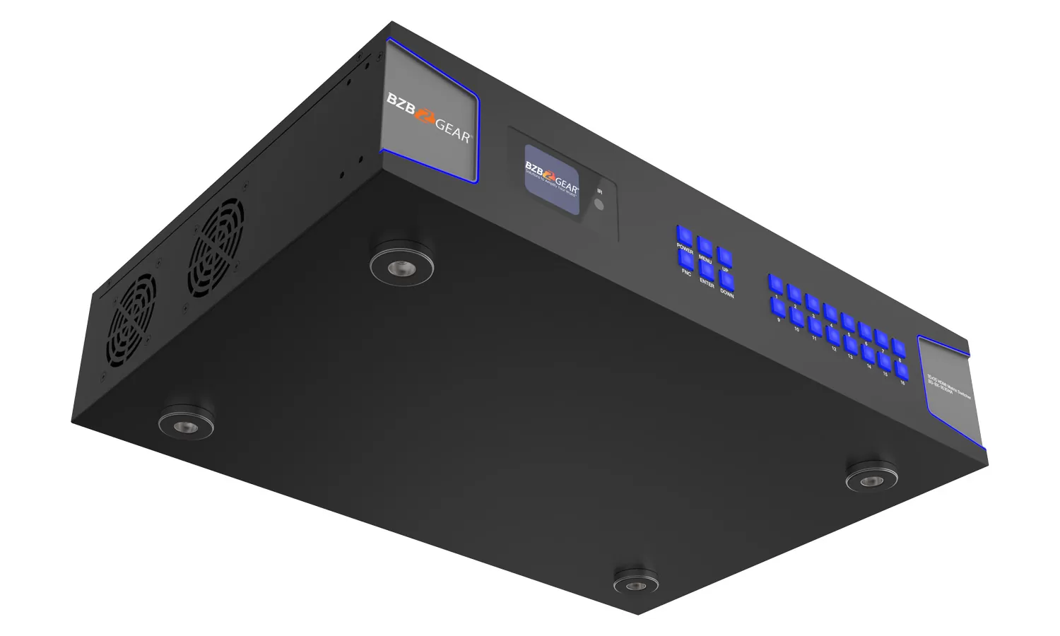 BG-8K-1616MA | 16x16 8K UHD HDMI 2.1 Matrix Switcher with Auto Downscalling/Audio De-embedder (8K60/4K120 4:4:4 and VRR/FVA/ALLM Support)
