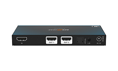 BG-8K-DA12A-G2 | 1x2 8K UHD HDMI 2.1 48Gbps Splitter with Auto Downscaling/Audio De-embedder