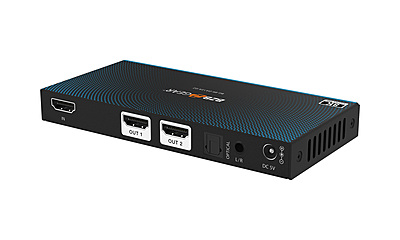 BG-8K-DA12A-G2 | 1x2 8K UHD HDMI 2.1 48Gbps Splitter with Auto Downscaling/Audio De-embedder