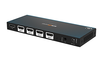 BG-8K-DA14A-G2 | 1x4 8K UHD HDMI 2.1 48Gbps Splitter with Auto Downscalling/Audio De-embedder