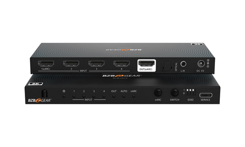 4x1 8K UHD HDMI 2.1 Switcher with Audio De-embedder (8K60, 4K120Hz 4:4:4 10bit VRR, FVA, ALLM support) 4x1 8K UHD HDMI 2.1 Switcher with Audio De-embedder (8K60, 4K120Hz 4:4:4 10bit VRR, FVA, ALLM support)