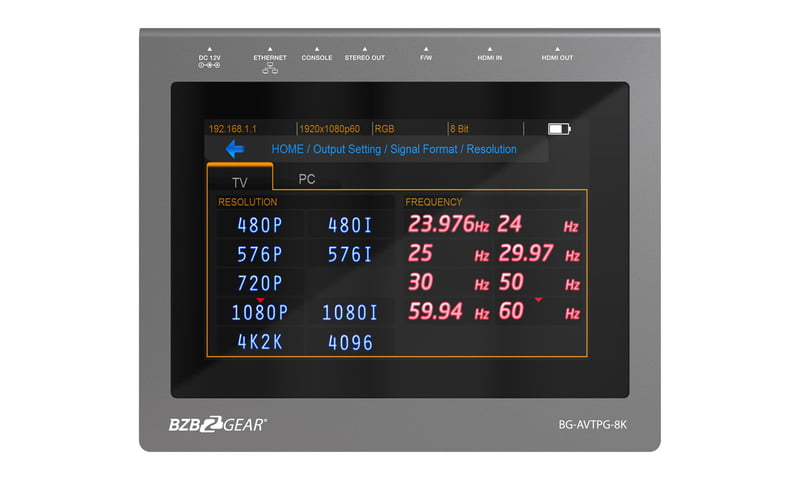 BG-AVTPG-8K BG-AVTPG-8K