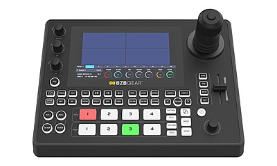 All-in-One 4K IP Production Switcher and PTZ Joystick Controller (4-Channel/ Touchscreen/PoE/IP/RS-232)