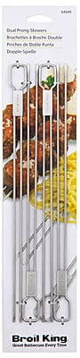 Broil King BBQ SKEWERS DUAL PRONG 12" 4PCS SS
