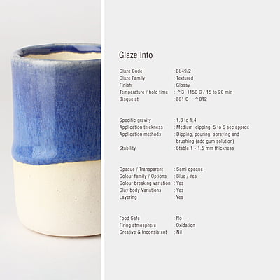 Sara Low Fire Textured Blue BL49/2 Sara Low Fire Textured Blue BL49/2