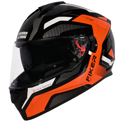 STUDDS DRIFTER D5 MATT BLACK N10 ORANGE D/V (M)