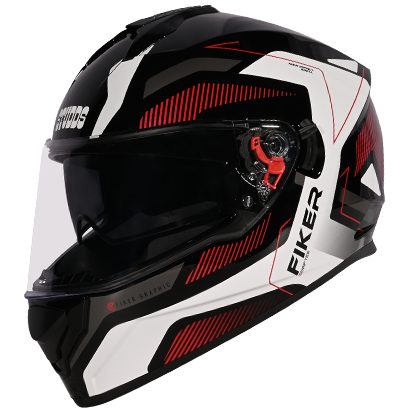 STUDDS DRIFTER D5 MATT BLACK N2 RED D/V (XL)