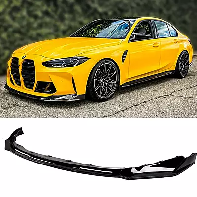 BMW G8X G80 G82 M3 M4 V Style Gloss Black Front Lip Splitter (2021+) BMW G8X G80 G82 M3 M4 V Style Gloss Black Front Lip Splitter (2021+)