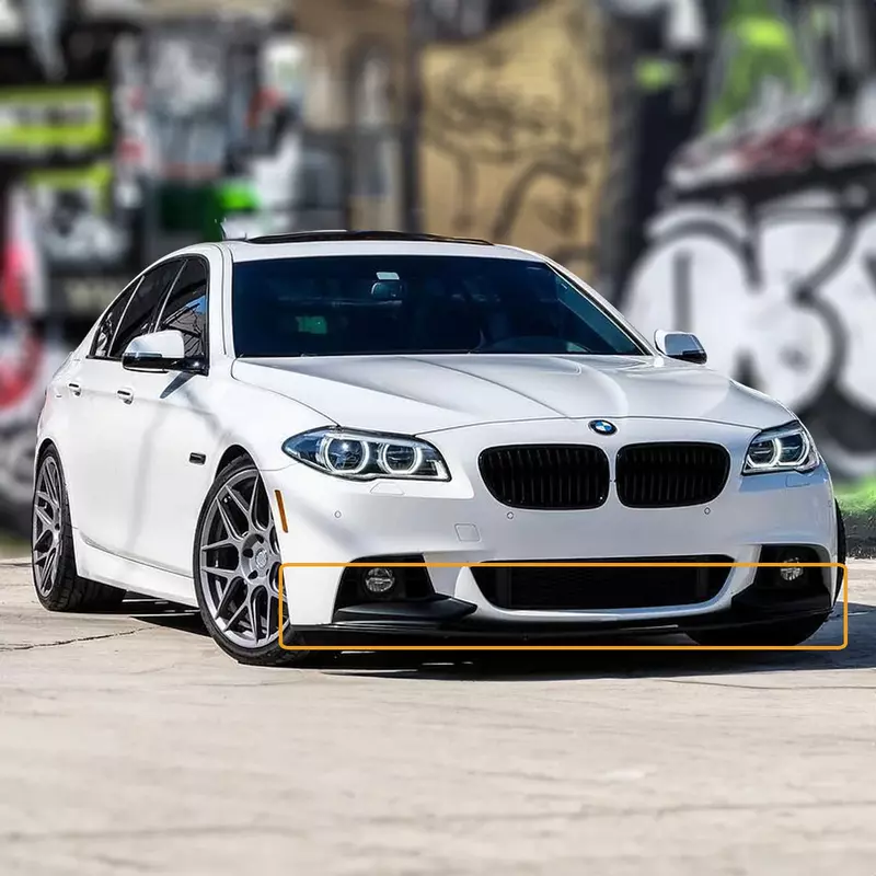 BMW F10 5 Series Glossy Black Front Lip (2011–2016) BMW F10 5 Series Glossy Black Front Lip (2011–2016)