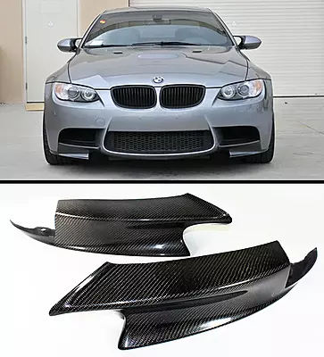 Carbon Fiber Front Bumper Splitters for BMW E90/E92/E93 M3 (2008–2013)