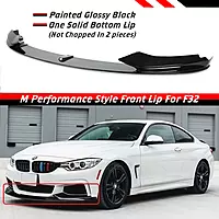 BMW 4 Series Front Lip – Glossy Black (2014–2020)