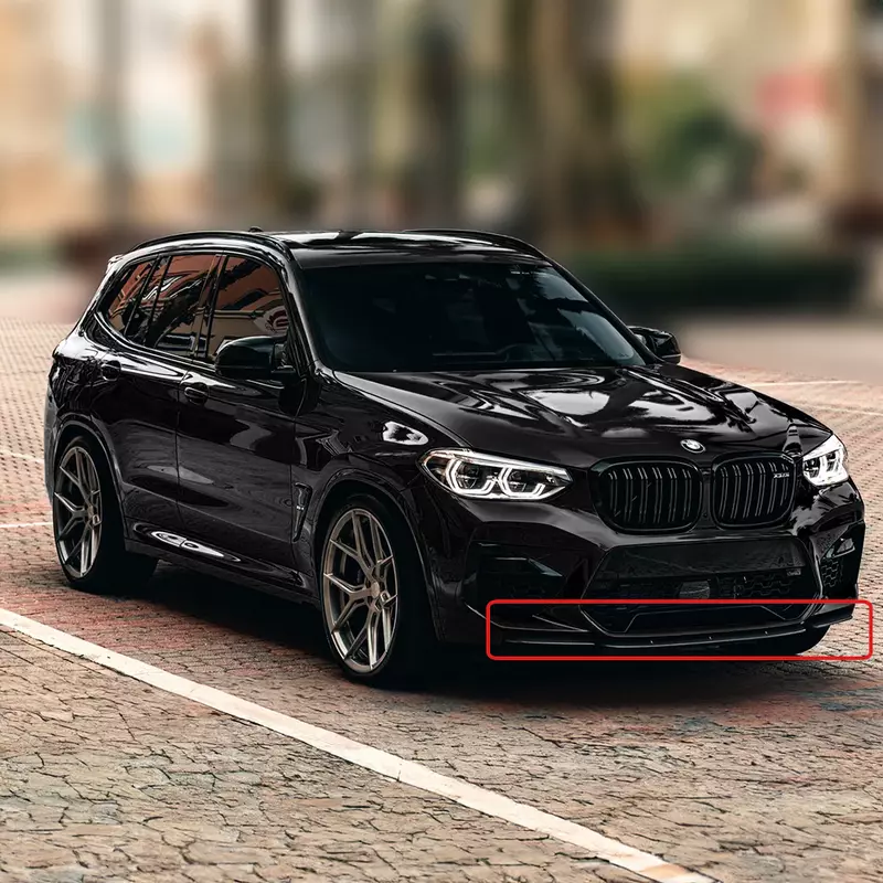 BMW F97 X3M & F98 X4M 3-Piece Style Front Lip Splitter Kit – Matte Black BMW F97 X3M & F98 X4M 3-Piece Style Front Lip Splitter Kit – Matte Black