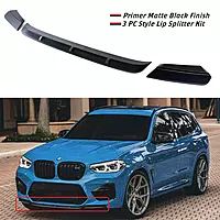 BMW F97 X3M & F98 X4M 3-Piece Style Front Lip Splitter Kit – Matte Black