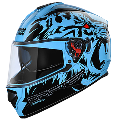 STUDDS DRIFTER D2 MATT BLUE N9 BLACK D/V (L) WITH SPOILER