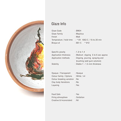 Sara Low Fire Majolica Matt White BM04 Sara Low Fire Majolica Matt White BM04