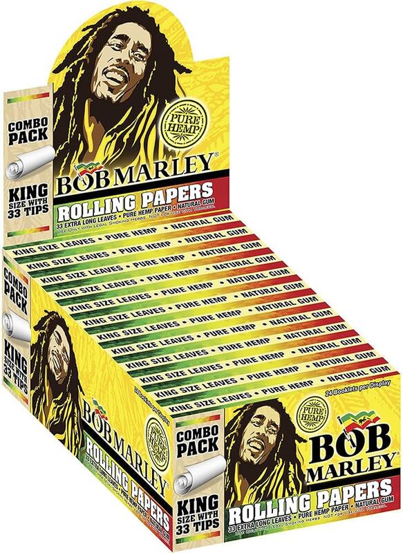 BOB MARLEY PAPERS ORGANIC HEMP KS + TIPS (24 BOOKLET) BOB MARLEY PAPERS ORGANIC HEMP KS + TIPS (24 BOOKLET)