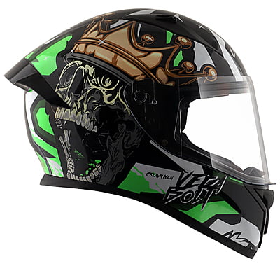 VEGA BOLT CROWN DULL BLACK NEON GREEN M/V (L)