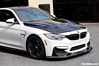 BMW M3 F80 & M4 F82 MP Style Carbon Fiber Front Bumper Caps (2014β2020)