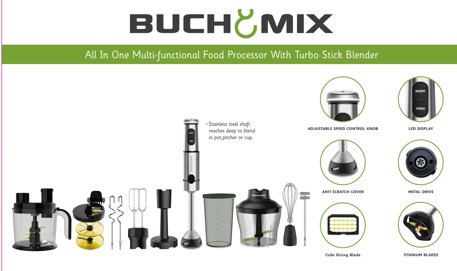 BUCHYMIX ALL-IN-ONE FOOD PROCESSOR BUCHYMIX ALL-IN-ONE FOOD PROCESSOR